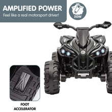 Load image into Gallery viewer, Kahuna GTS99 Kids Electric Ride On Quad Bike Toy ATV 50W - Black
