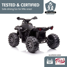 Load image into Gallery viewer, Kahuna GTS99 Kids Electric Ride On Quad Bike Toy ATV 50W - Black
