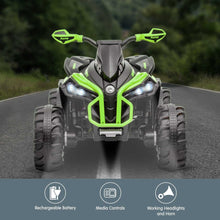 Load image into Gallery viewer, Kahuna GTS99 Kids Electric Ride On Quad Bike Toy ATV 50W - Green
