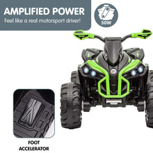 Load image into Gallery viewer, Kahuna GTS99 Kids Electric Ride On Quad Bike Toy ATV 50W - Green
