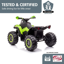 Load image into Gallery viewer, Kahuna GTS99 Kids Electric Ride On Quad Bike Toy ATV 50W - Green
