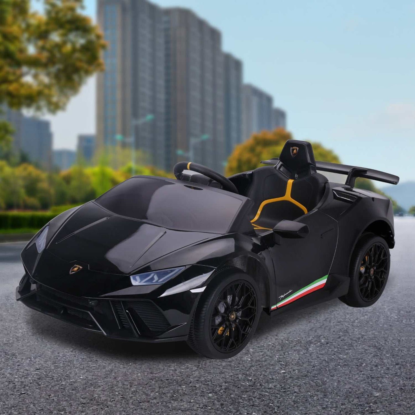 Kahuna Lamborghini Performante Kids Electric Ride On Car Remote Control - Black