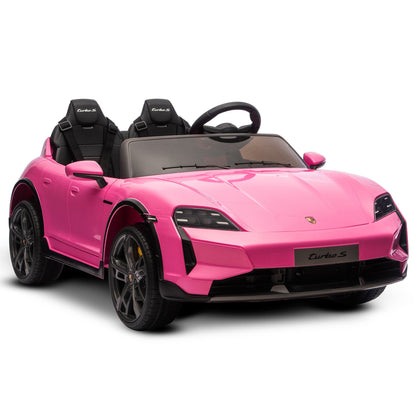Kahuna Porsche Taycan Turbo S Kids Electric Ride On Car w/Remote Control 90W Four Wheel Suspension 2 Seater w/Seat Belt