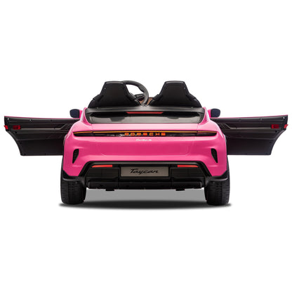 Kahuna Porsche Taycan Turbo S Kids Electric Ride On Car w/Remote Control 90W Four Wheel Suspension 2 Seater w/Seat Belt