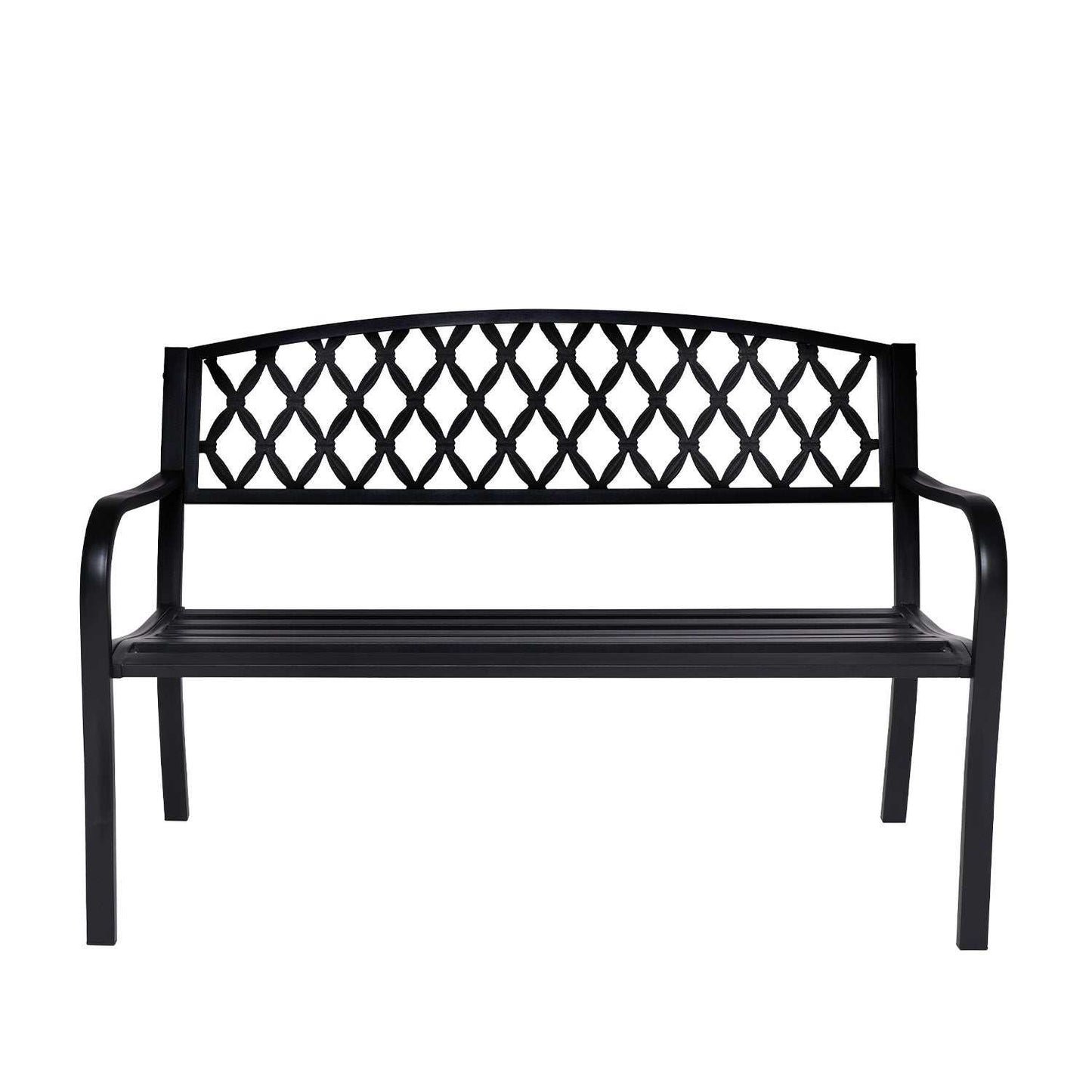 Wallaroo Steel Outdoor Garden Bench - Diamond