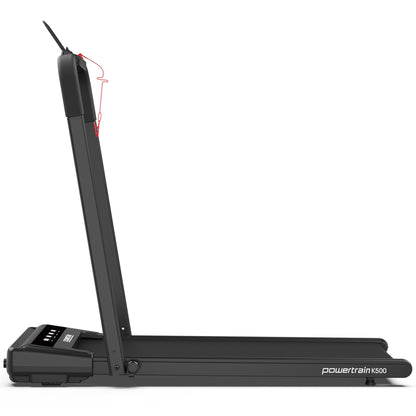 Powertrain K500 Walking Pad Treadmill 2 in 1 Foldable Walking & Running Machine w/2.5HP Motor Dual LED Displays 2 Level