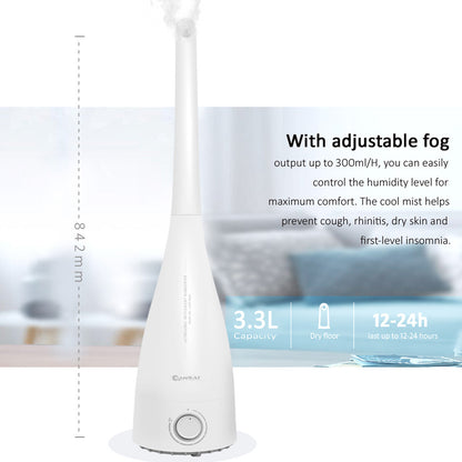SANSAI Air Humidifier Ultrasonic Cool Mist 3.3L WHITE