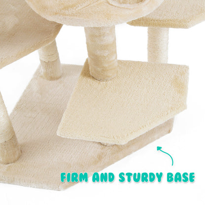 Cat Tree Multi Level Scratcher PARALA 201cm BEIGE