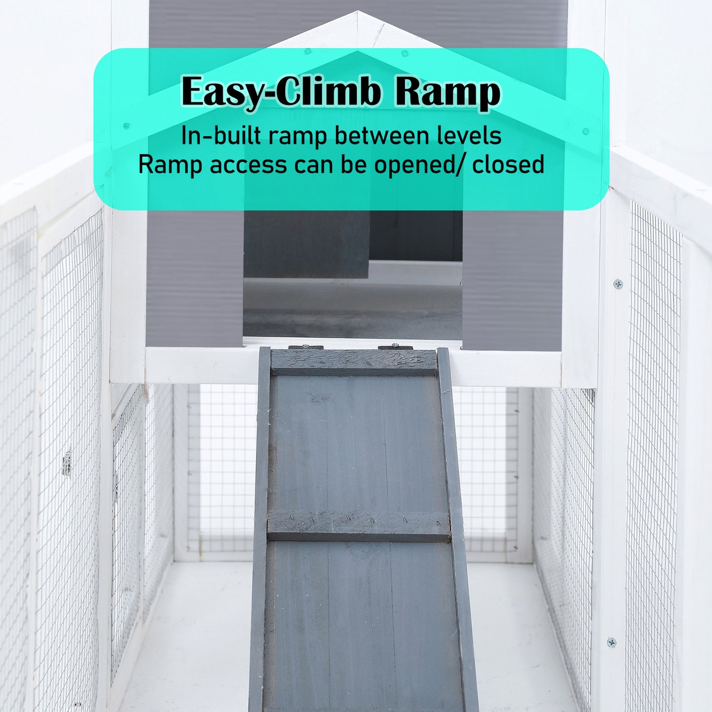 Rabbit Hutch Chicken Coop 147cm 2 Storey Pet Cage Run GRACIE