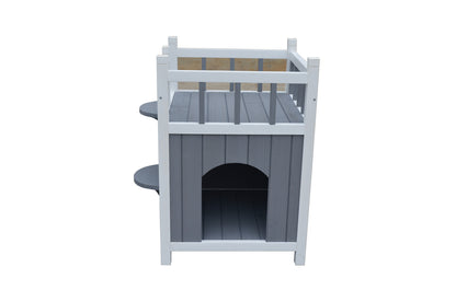 YES4PETS Cat Shelter Condo with Escape Door Rabbit Kitty Dog House Cave