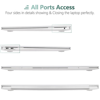 MacBook Air 13 Inch Case 2020 2019 2018, A1932, A2179, A2337 Shell Case Keyboard Cover Clear