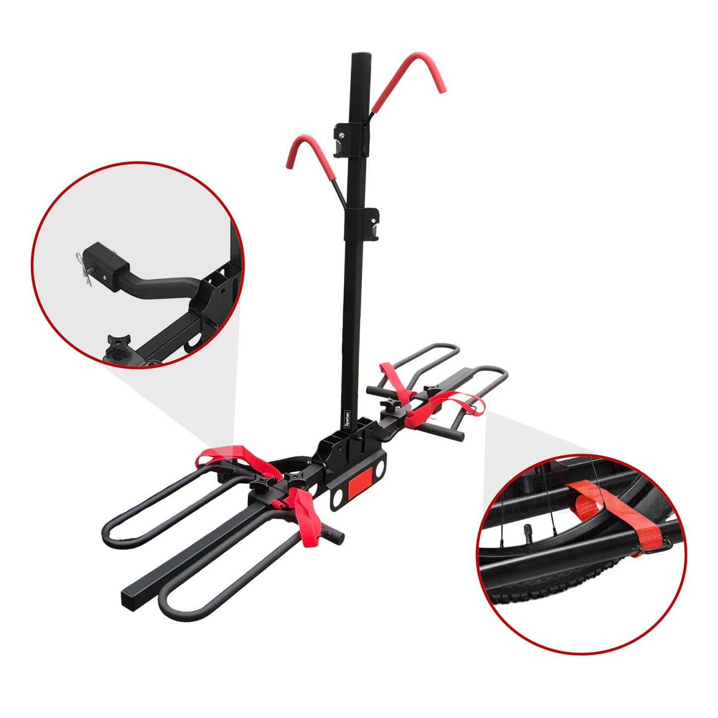2 Bicycle Bike Rack Rear Car Carrier 2" Hitch Mount Platform Foldable