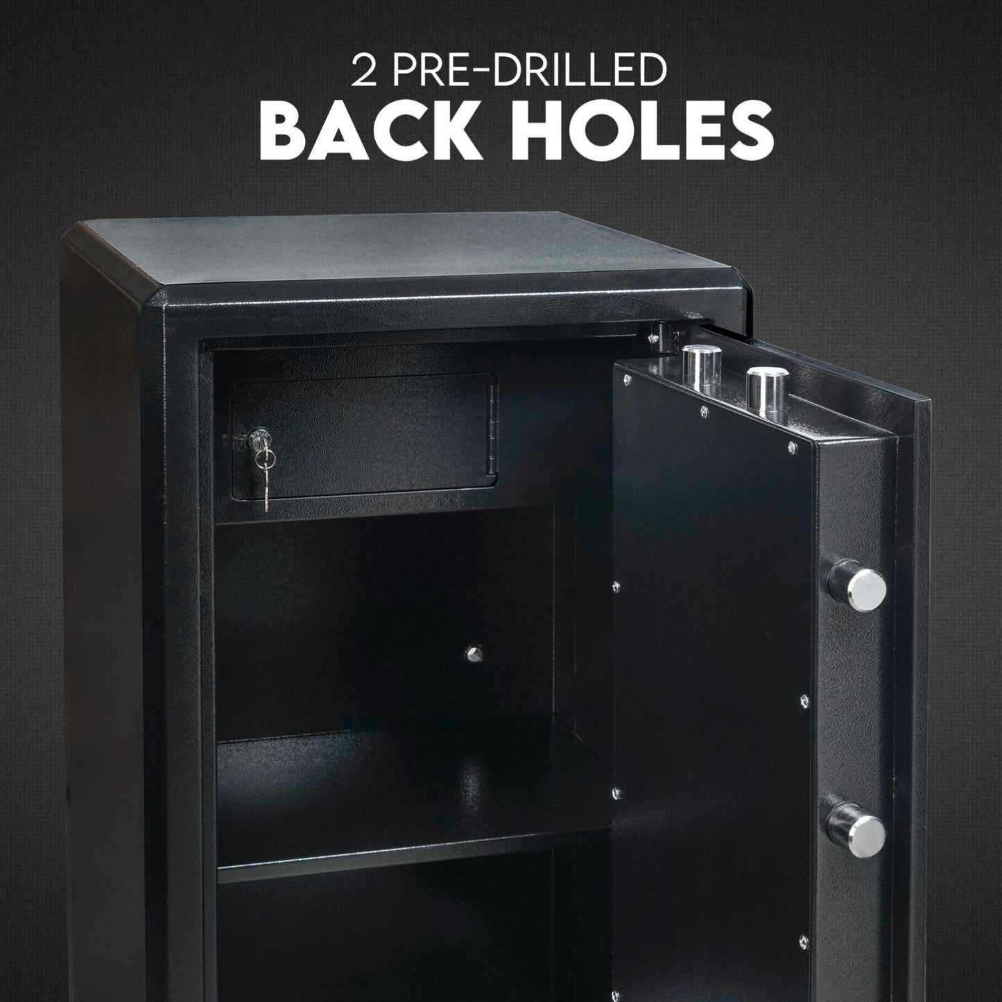 Dual Key Lock Safe Box Fire Proof Safe Heavy Duty Key Lock Security 118L