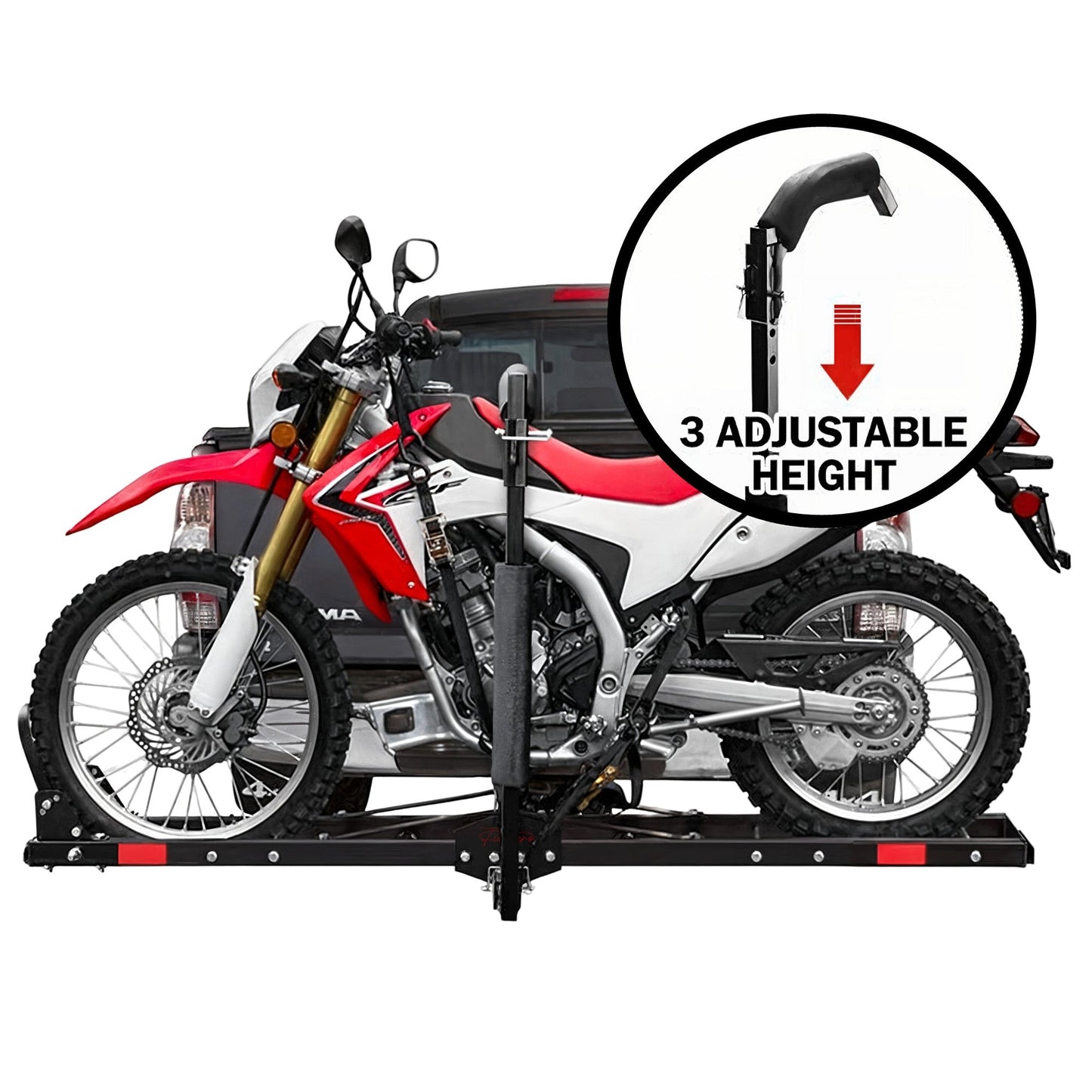 Motorcycle Motorbike Carrier Rack Towbar Arm Rack Dirt Bike Ramp Brake Lights
