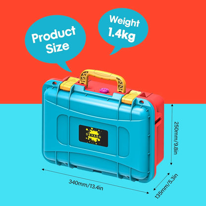 DEVASO Carrying Case for Nintendo Switch OLED Case, Professional Safe Hard-Red & Blue