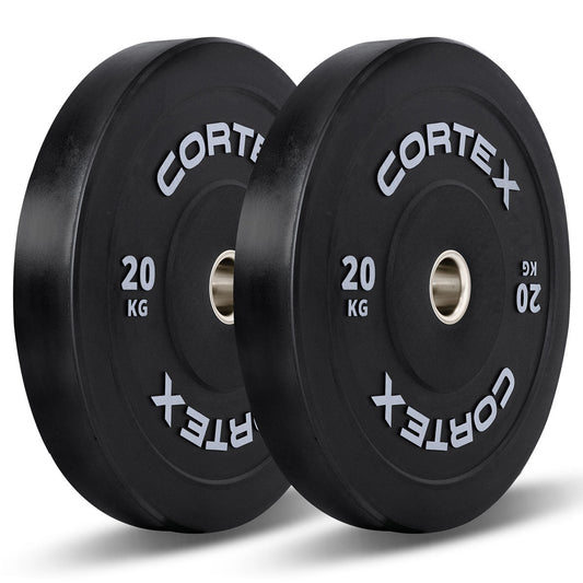CORTEX Black Series V3 Rubber Olympic Bumper Plate 50mm 20kg (2 Pack)