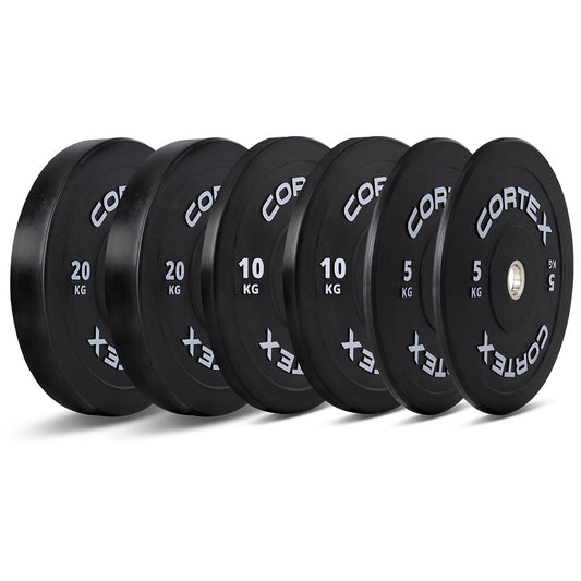 CORTEX 70kg Black Series V3 Rubber Olympic Bumper Plate Set A