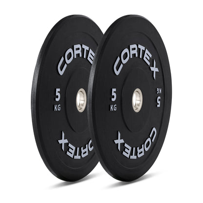 CORTEX 70kg Black Series V3 Rubber Olympic Bumper Plate Set A