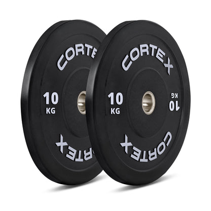 CORTEX 70kg Black Series V3 Rubber Olympic Bumper Plate Set A