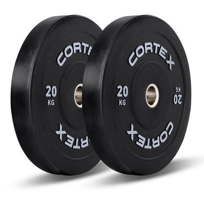 CORTEX 70kg Black Series V3 Rubber Olympic Bumper Plate Set A