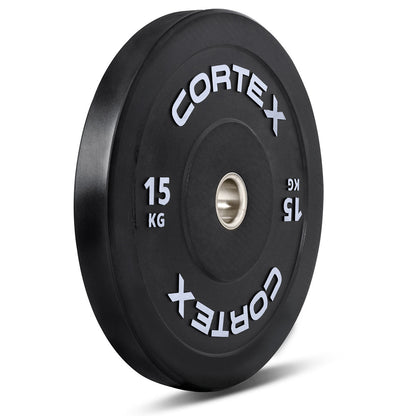CORTEX 100kg Black Series V3 Rubber Olympic Bumper Plate Set B
