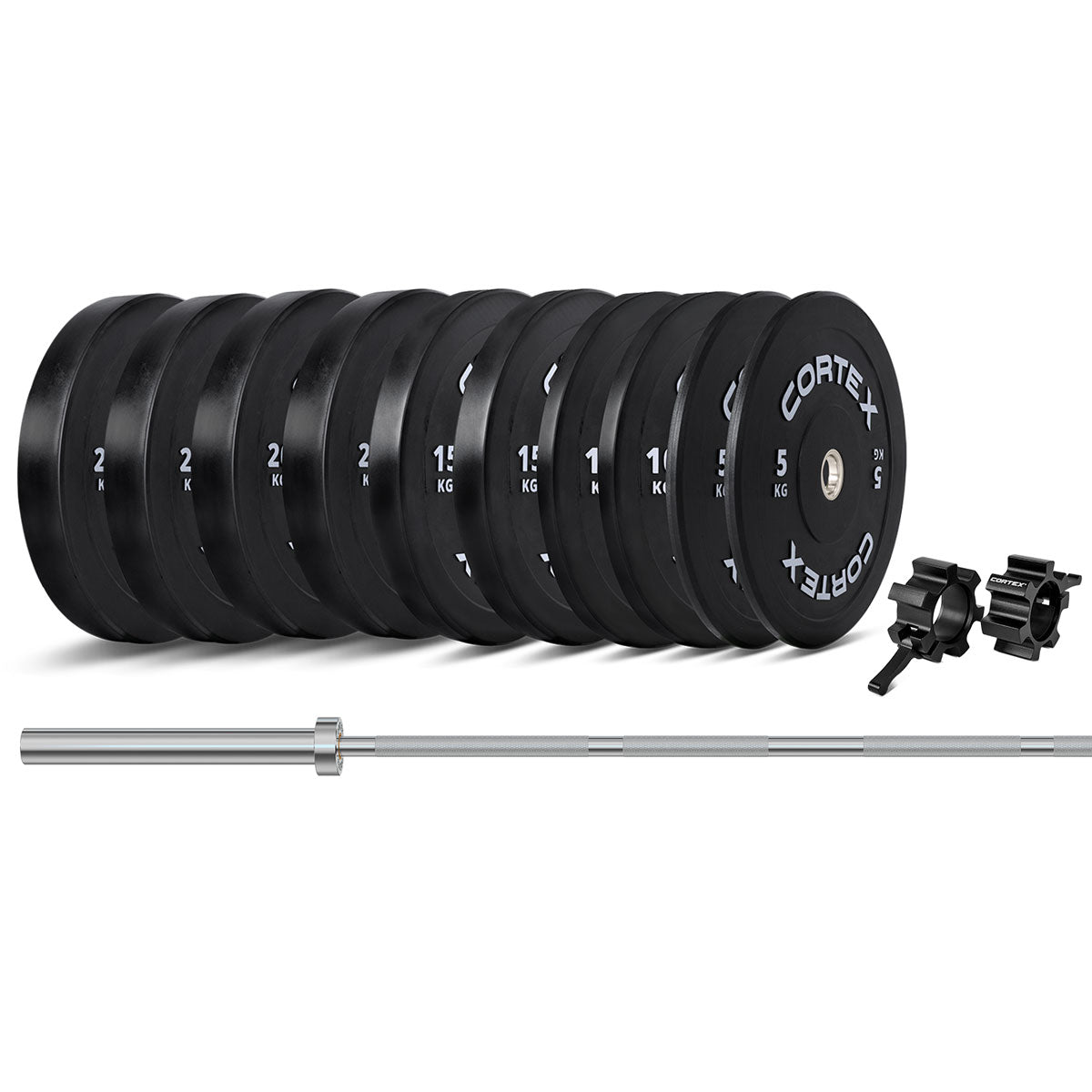 CORTEX 160kg Black Series V3 Bumper Plate Set