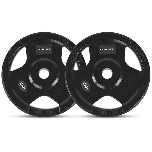 CORTEX 20kg Tri-Grip V2 50mm Olympic Plates (Pair)
