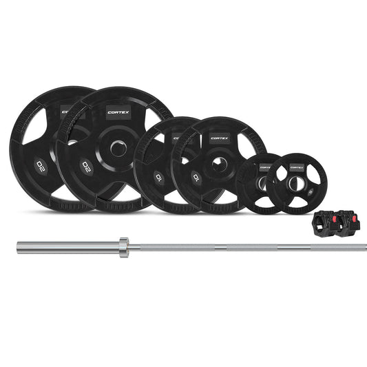 CORTEX 90kg Tri-Grip V2 50mm Olympic Dumbbell Set