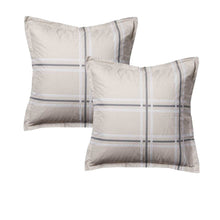 Load image into Gallery viewer, Logan and Mason Pair of Charlie Slate European Pillowcases 65 x 65cm

