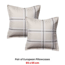 Load image into Gallery viewer, Logan and Mason Pair of Charlie Slate European Pillowcases 65 x 65cm
