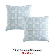 Load image into Gallery viewer, Logan and Mason Pair of Clover Spring European Pillowcases 65 x 65cm
