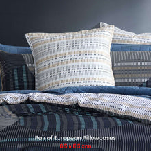 Load image into Gallery viewer, Logan and Mason Pair of Hemsworth Charcoal European Pillowcases 65 x 65cm
