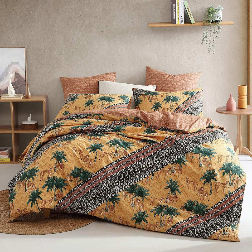 Logan and Mason Kalahari Sand Quilt Cover Set Queen