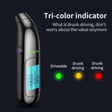 Load image into Gallery viewer, Portable Breathalyzer with Display Rechargeable Digital Electronic Breathalyser
