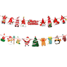 Load image into Gallery viewer, 2Pack 3M Christmas Bunting Banners Garland Wall Decor Elk Snowman Party Decor(TO25+TO26)

