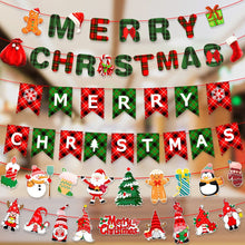 Load image into Gallery viewer, 2Pack 3M Christmas Bunting Banners Garland Wall Decor Elk Snowman Party Decor(TO25+TO26)
