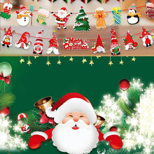 Load image into Gallery viewer, 2Pack 3M Christmas Bunting Banners Garland Wall Decor Elk Snowman Party Decor(TO25+TO26)

