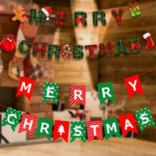 Load image into Gallery viewer, 2Pack 3M Christmas Bunting Banners Garland Wall Decor Elk Snowman Party Decor(TO25+TO26)
