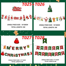 Load image into Gallery viewer, 2Pack 3M Christmas Bunting Banners Garland Wall Decor Elk Snowman Party Decor(TO25+TO26)
