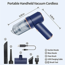 Load image into Gallery viewer, Portable Vacuum Cleaner Car Air Duster Handheld Cordless Home Car Dust Blower
