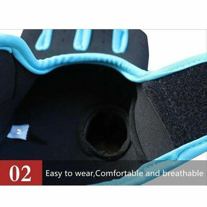 L Size Aolikes Sports Gloves Weight Lifting Exercise Training Workout Bike Riding - Black+Blue
