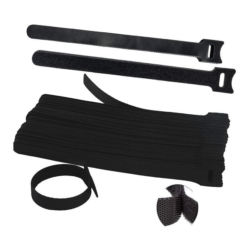 10/20/50PCS Reusable Hook and Loop Cable Ties Nylon Wire Cord Strap Organizer - 250 mm* 50 PCS