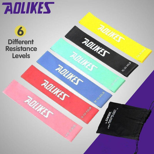 Aolikes Resistance Bands Power Heavy Strength Exercise Fitness Gym Yoga - Yellow 500*50*1.3 (45-50 lbs)