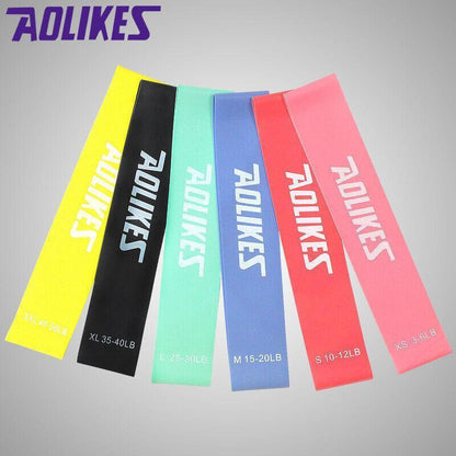 Aolikes Resistance Bands Power Heavy Strength Exercise Fitness Gym Yoga - Yellow 500*50*1.3 (45-50 lbs)