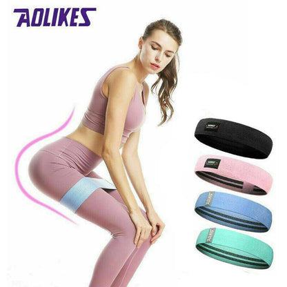 8x64CM Resistance Booty Bands Hip Circle Loop Bands Gym Home Exercise Women - Grey