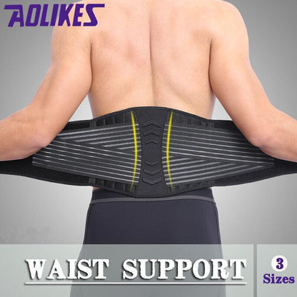 Posture Waist Trimmer Lumbar Lower Support Belt Pain Relief Back Brace Strap Au - XL (105-116CM)