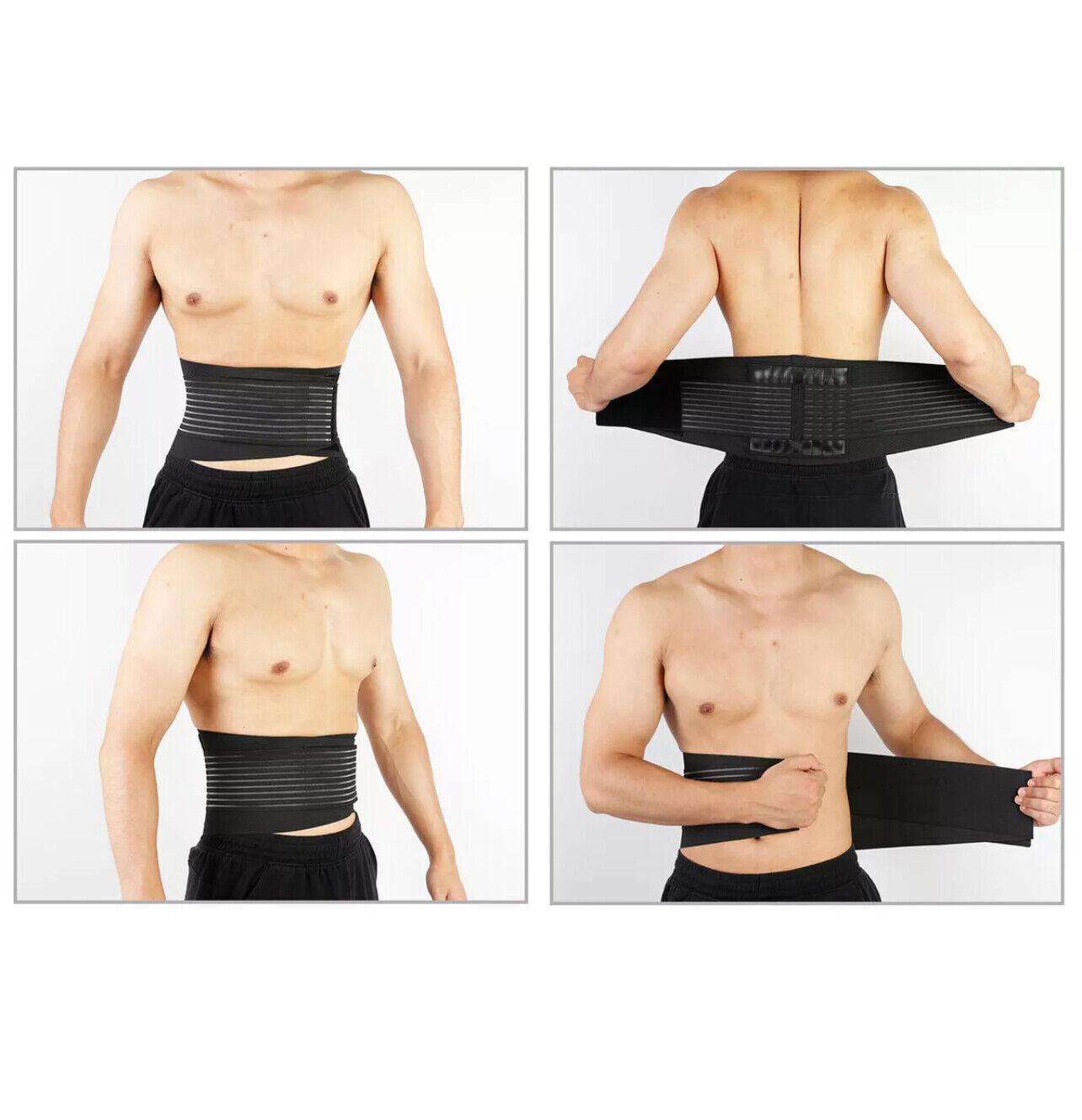 Posture Waist Trimmer Lumbar Lower Support Belt Pain Relief Back Brace Strap Au - XL (105-116CM)