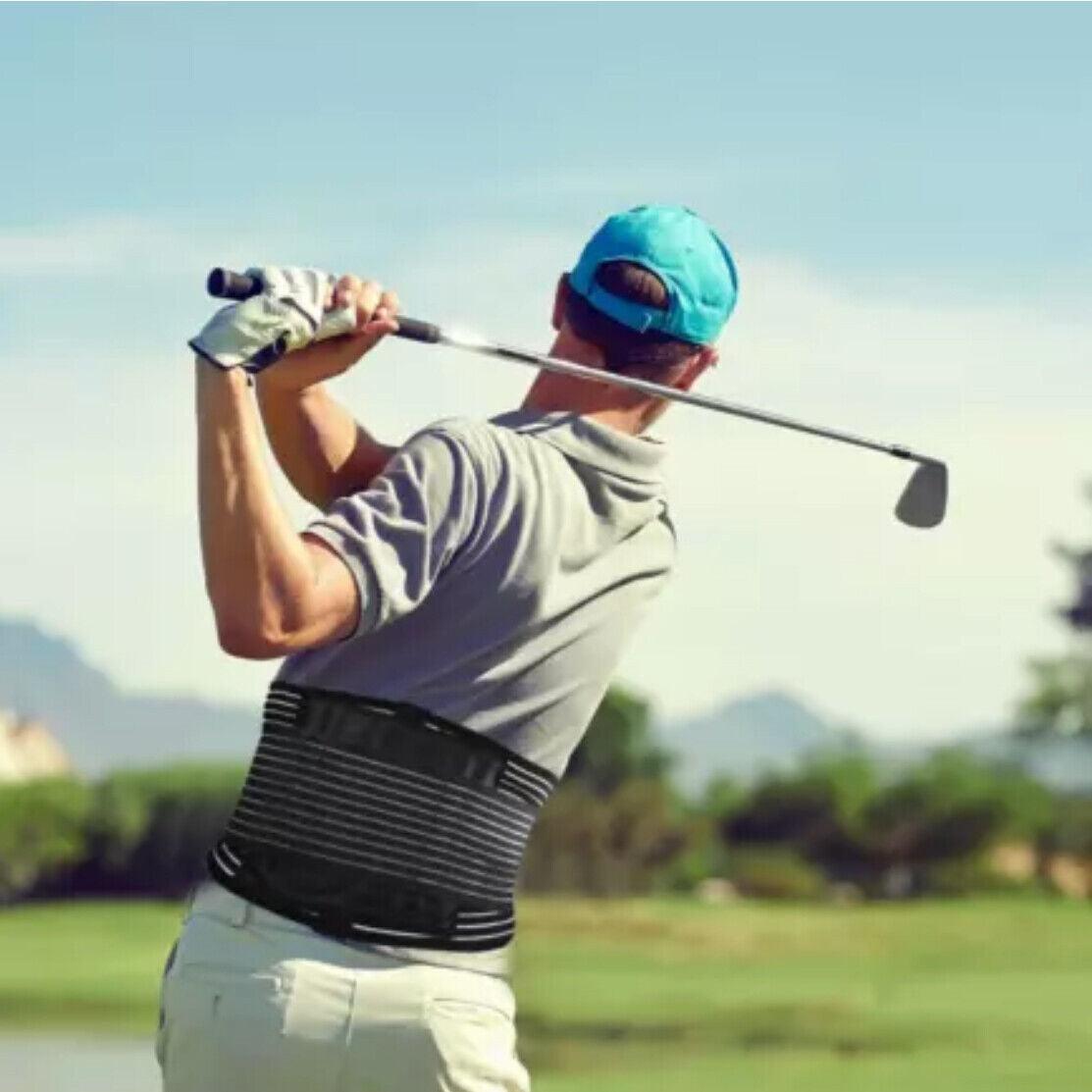 Posture Waist Trimmer Lumbar Lower Support Belt Pain Relief Back Brace Strap Au - XL (105-116CM)