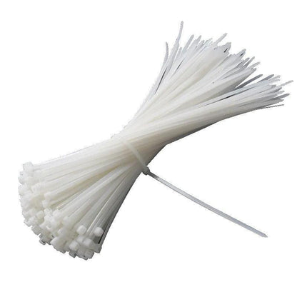 250-1000X Cable Ties Zip Ties Nylon Uv Stabilised Bulk White Clear Cable Tie - 4*200mm 500 PCS