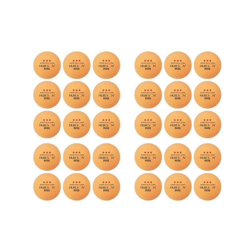 30PCS 3-Star Table Tennis Balls Professional Pingpong Ball Training Ball 40mm - Yellow